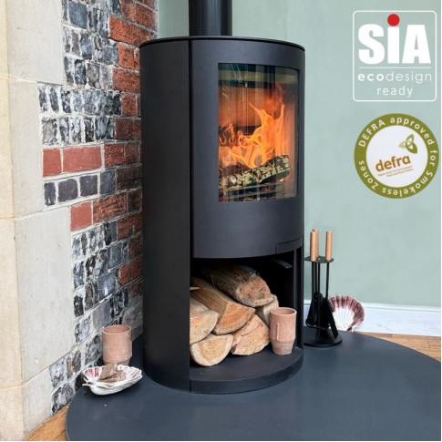 CYLINDRICAL - Ecosy+ Infinity V  - Defra Approved - 5kw - Eco Design Approved - Multi-Fuel  Stove 